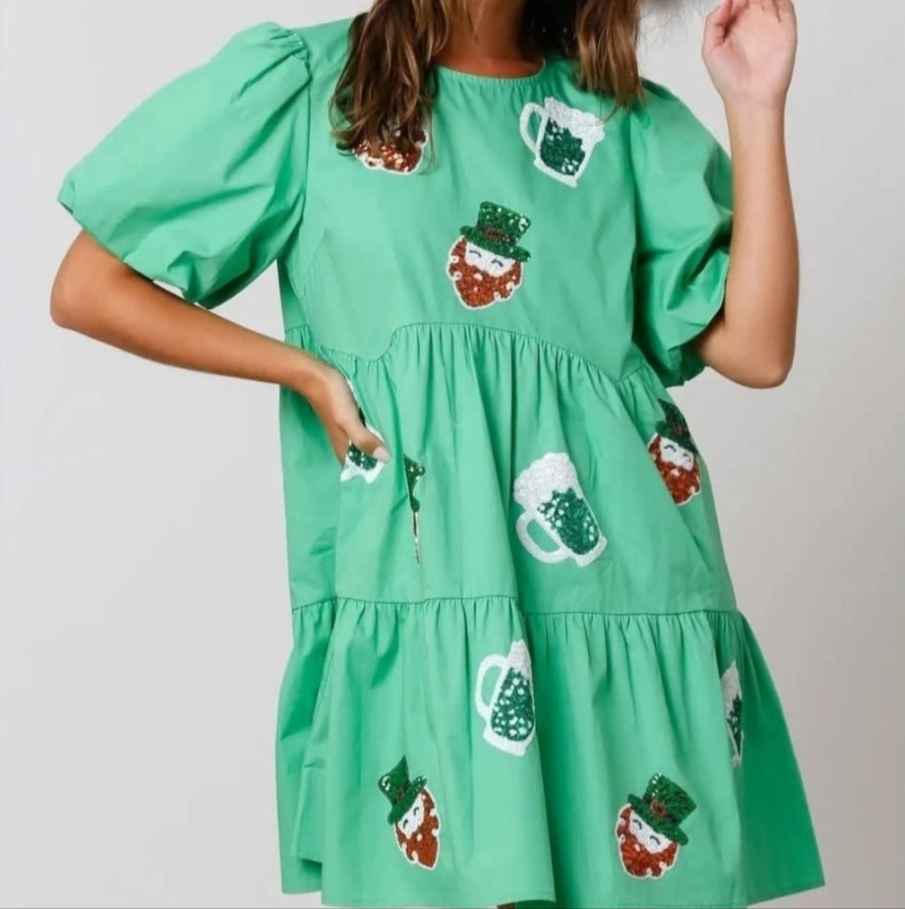 Peach Love St. Patrick's Day Dress - Size Large